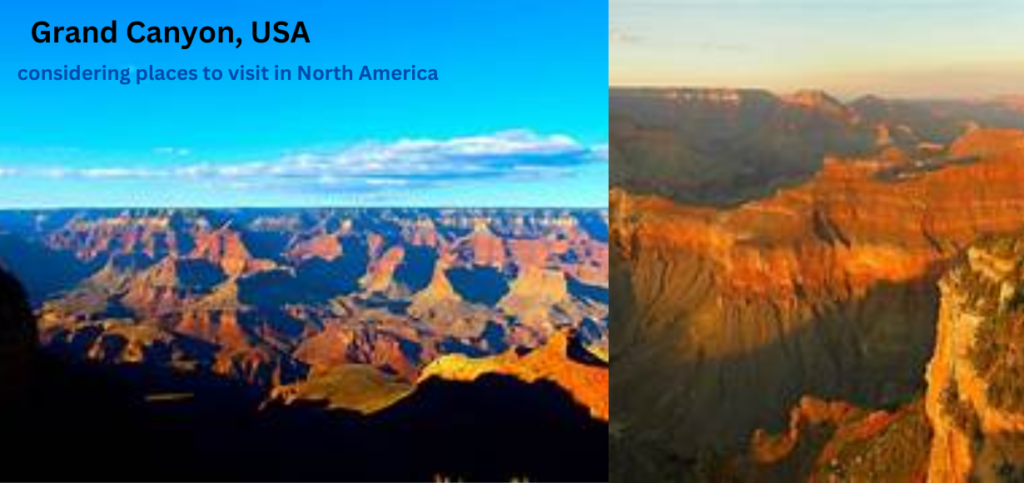 The Grand Canyon is one of the most iconic natural wonders in the world. places to visit in north america