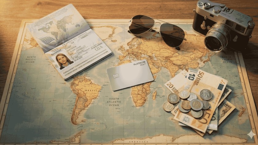 Best no foreign transaction fee debit cards for travel 2026 with passport and money